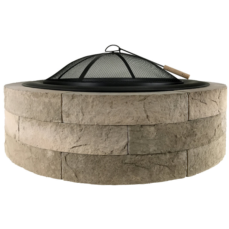 OutdoorDistinctions Acadia Concrete Wood Burning Fire pit Wayfair.ca